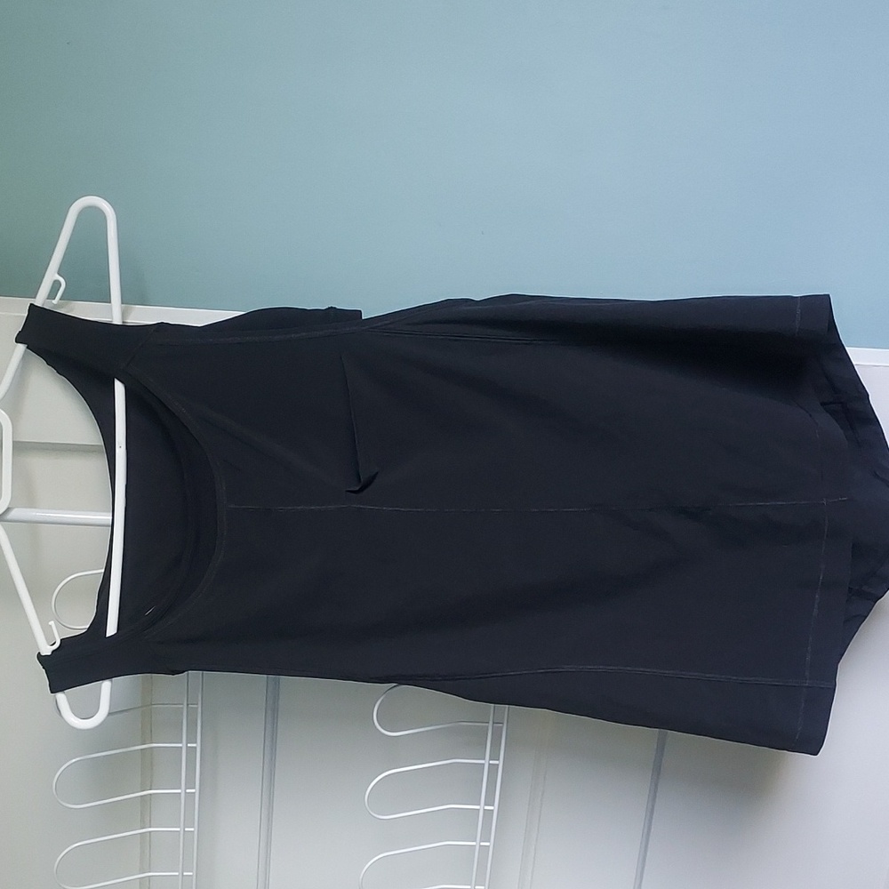 Lululemon Black Run For Your Money Tank Top Black Active Run Dance Yoga Athletic